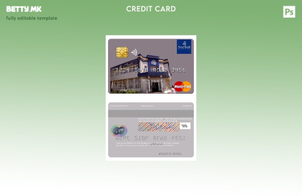 Модерен стил шаблон за мастер картички на Сомалија Амал банка